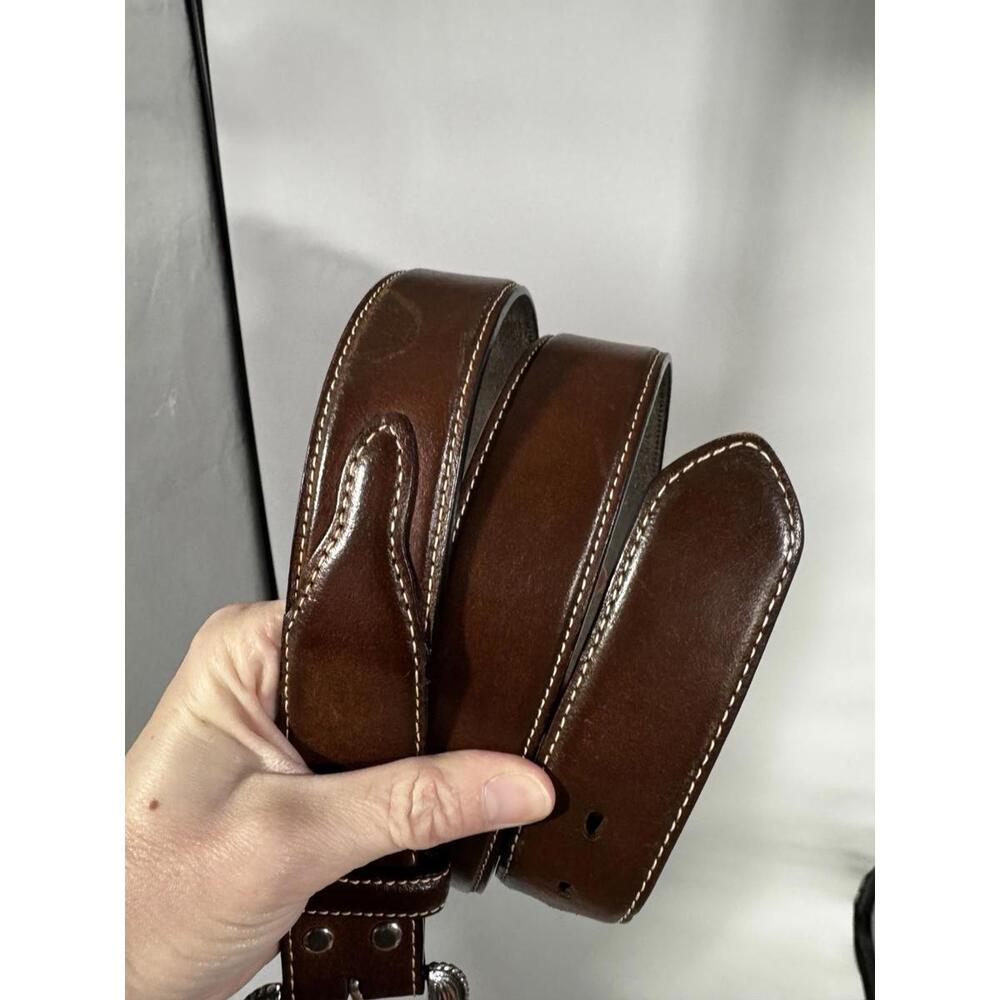 Nocana belt mens 42 brown leather business career wedding office workwear